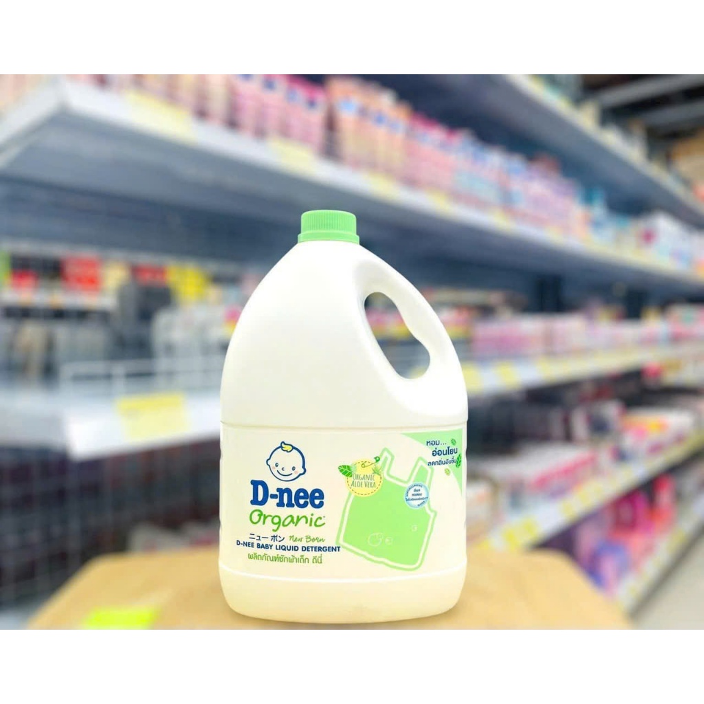 (STT) Nước giặt xả 2in1 DNEE (Xanh Lá Cây) 3000ml Thái Lan mẫu mới- NK Đại Thịnh