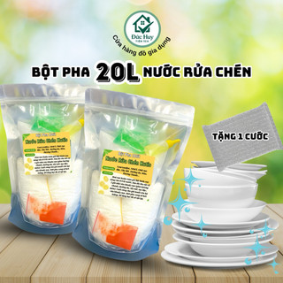   COMBO  20Lít Nước Rửa Chén Tự Pha Hương Chanh Nhiều Bọt - Đậm Đặc 