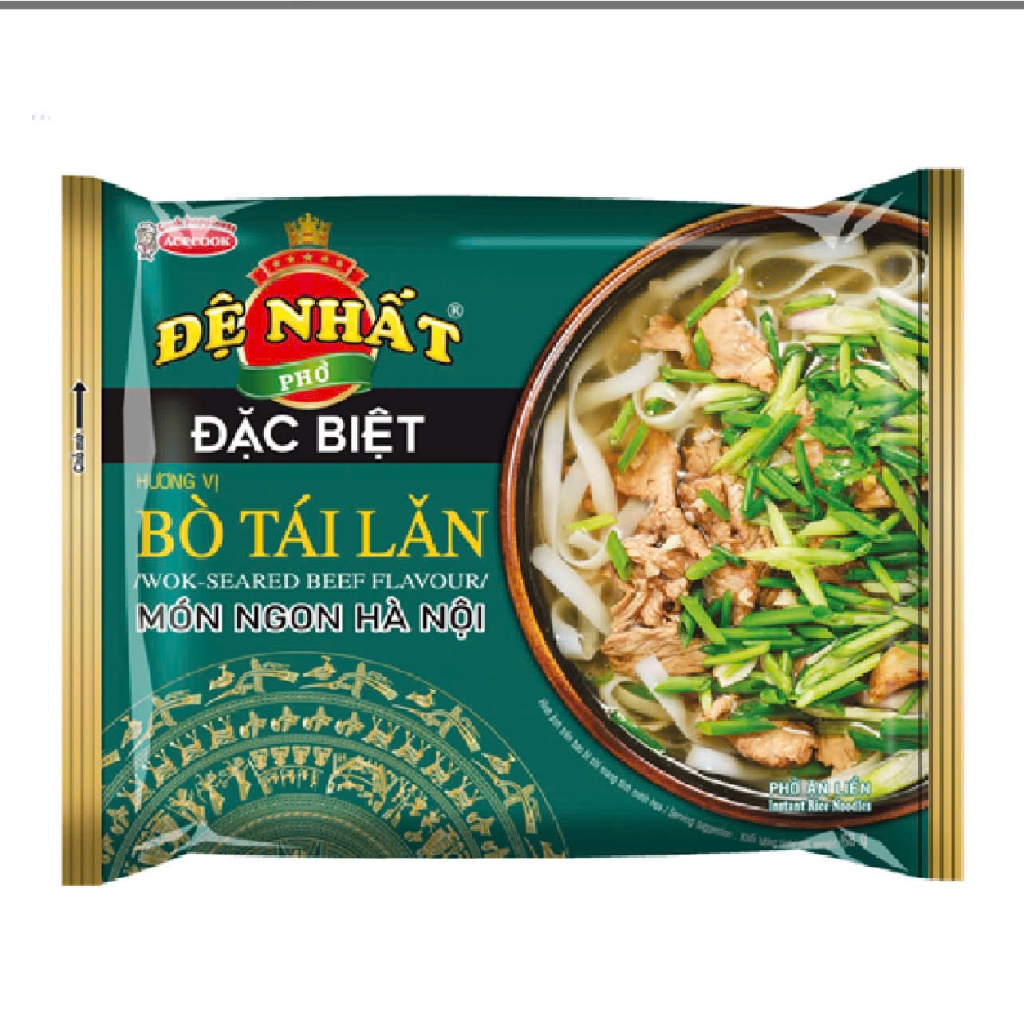 Combo 5 gói Phở bò tái lăn phở Đệ Nhất đặc biệt Acecook gói 68gr