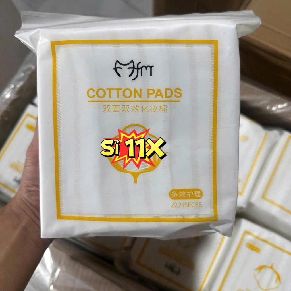 COMBO 5 Gói Bông Tẩy Trang 222 Miếng Cotton Pads 3 Lớp Sợi Tự Nhiên Mềm Mịn SUKEM_SHOP89