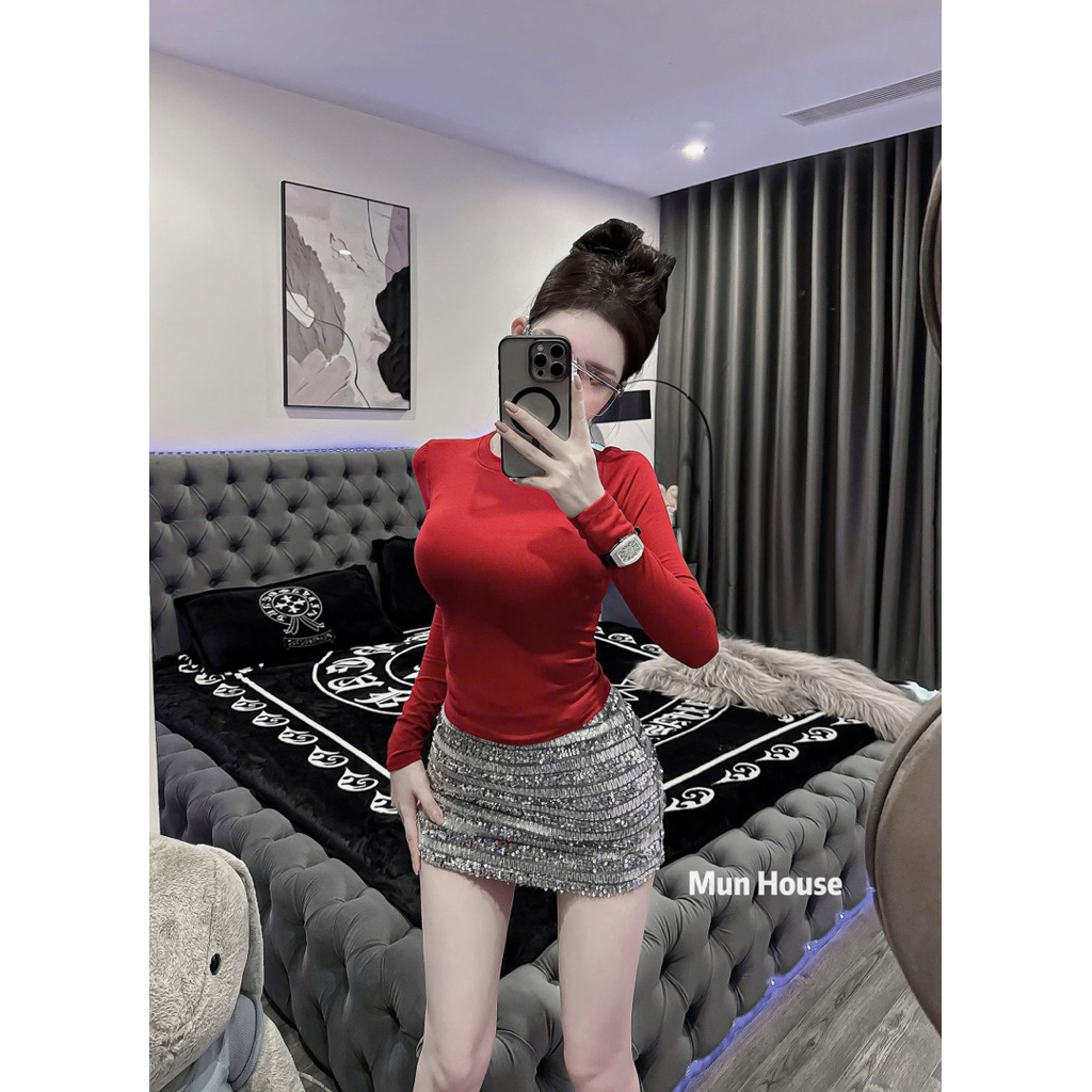 Set cv kim sa áo thun ôm   sm