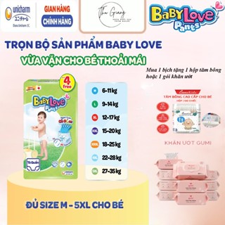   Bobby Unicharm  Tã Bỉm Quần Baby Love mẫu mới Đủ Size M48 L48 XL48 XXL48 3XL33 4XL33 5XL33 cho bé.. 