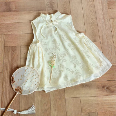 TUBYCATU Áo Yếm Lụa Cổ Tàu Thêu Hoa Ngọc Lan Phong Cách Truyền Thống
