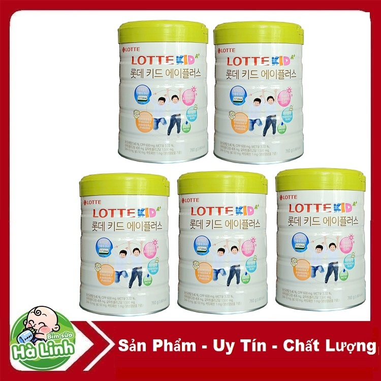 Combo 5 Lon Sữa Lotte Kid thay thế Kid power 750g [Date 2028]
