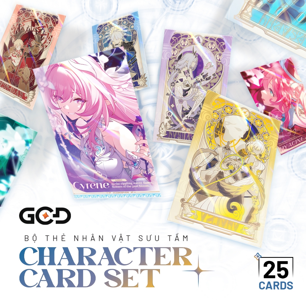 Bộ 26 Chiếc Thẻ Nhân Vật Sưu Tầm HSR Honkai Star Rail - Amphoreus Saga of Heroes - Castorice Phainon