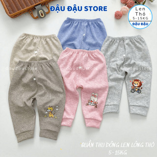   Loại Đẹp  Set 5 10 Quần Len Lông Thỏ Thu Đông Quảng Châu Mềm Mại ấm áp cho bé trai bé gái 5-15kg QULEN01 Đậu Đậu Store 