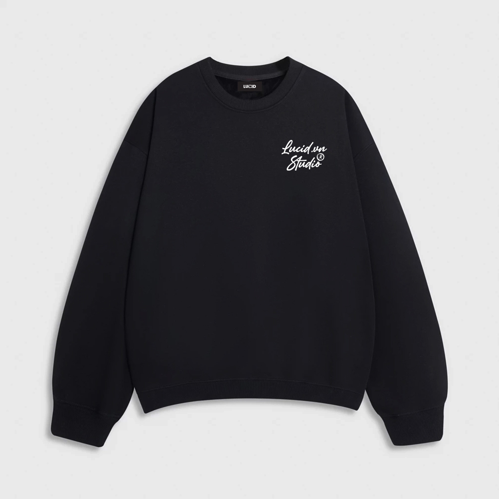 Áo sweater nỉ hai da Lucid Real form rộng unisex nam nữ Local Brand