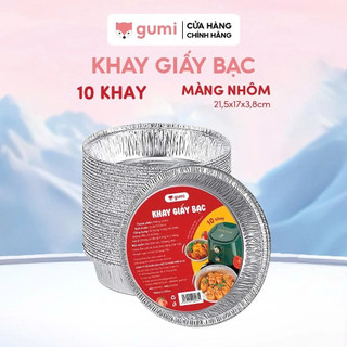  100 Khay Giấy Bạc Size 22cm Lót Nồi Chiên Không Dầu Lò Nướng - Khuôn Đĩa Nhôm Đựng Thức Ăn Thực Phẩm Nhiều Size 