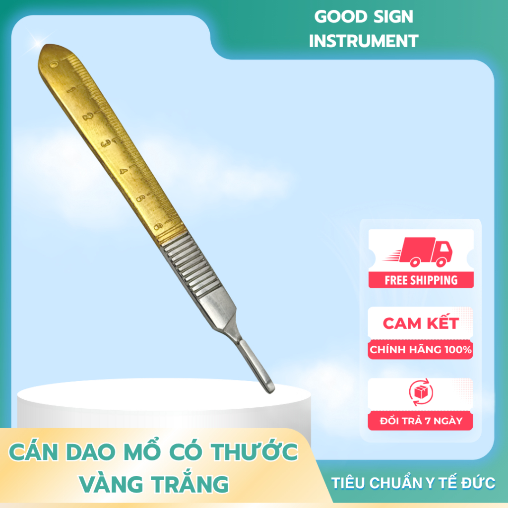 Cán dao có thước vàng trắng, cán dao mổ phẫu thuật, cán dao y tế, cán dao Pakistan