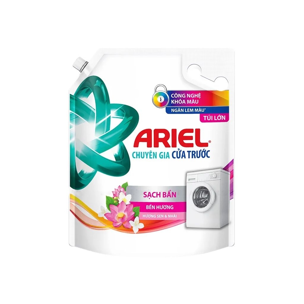 Nước giặt Ariel chuyên gia cửa trước hương sen nhài túi 3.05kg
