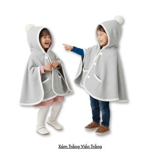Dài Áo Phũ Nữa Người Bé / Áo Khoác Choàng Cho Bé Trai Và Gái