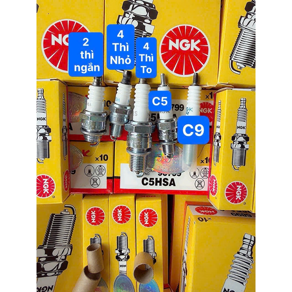 Bugi 2 thì,Bugi 4 thì,1 HỘP 10C,Bugi NGK,Bugi Máy Nổ,Máy Cưa,Máy Cắt Cỏ,Máy Bơm