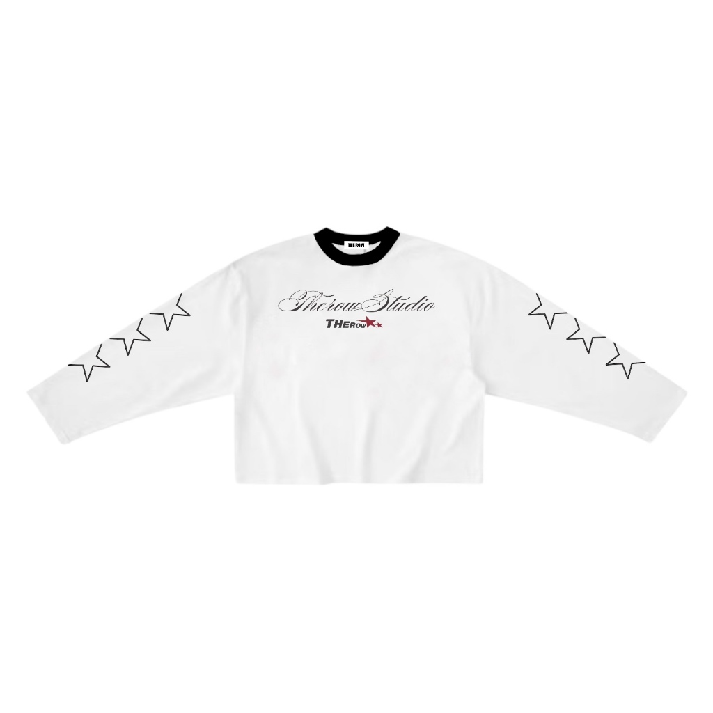 [Ver6] THEROW Áo Thun Tay Dài Long Sleeve Boxy 250gsm Form Rộng Cổ Tròn "STAR" Unisex Nam Nữ Phong Cách Basic Thoải Mái | BigBuy360 - bigbuy360.vn