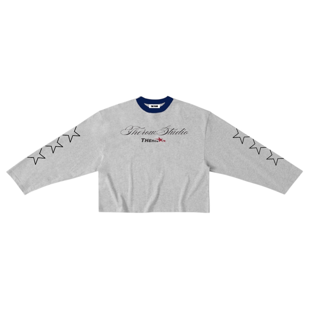 [Ver6] THEROW Áo Thun Tay Dài Long Sleeve Boxy 250gsm Form Rộng Cổ Tròn "STAR" Unisex Nam Nữ Phong Cách Basic Thoải Mái | BigBuy360 - bigbuy360.vn