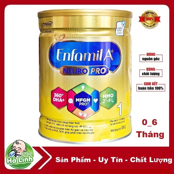 Sữa Enfamil A+ 1 MFGM 830g ( Date 2027 )