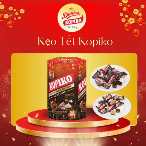 Kẹo Kopiko hương vị Cà Phê ĐEN và Cà phê SỮA Hộp 119g