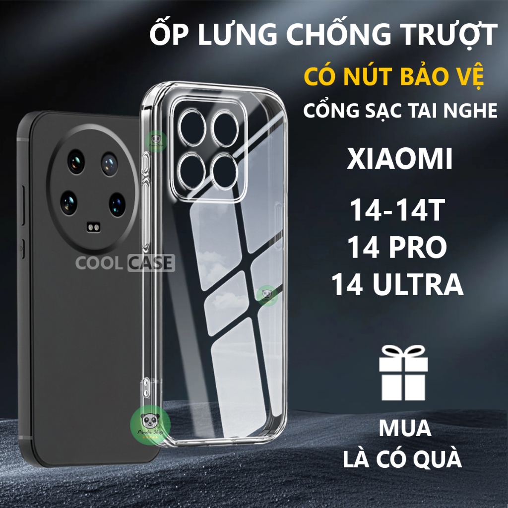 Ốp lưng bảo vệ chân sạc Xiaomi 14/ 14T/ 14T Pro/ 14 Ultra chống trơn trượt-Cool Case