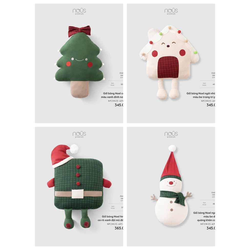[MỞ BÁN 10/11] NOUS GỐI BÔNG NOEL 2025