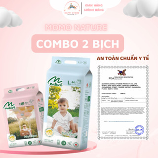   2 Bịch  Tã Bỉm MOMO NATURE siêu thấm hút chống hăm hiệu quả giúp bé yêu thoải mái. 