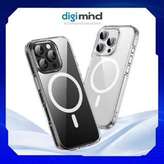  Ốp Lưng Hỗ Trợ Sạc Không Dây Từ Tính UR Crystal Clear Trong Suốt Chống Sốc Cho iP 12 13 14 15 16 17 Pro Pro Max 