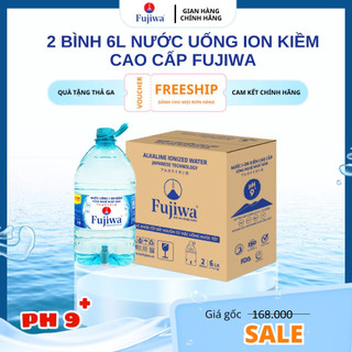  Nước Uống ION Kiềm Cao Cấp Fujiwa Dạng Bình 6L Xách Tay Tiện Lợi đi du lịch dã ngoại có vòi rót 