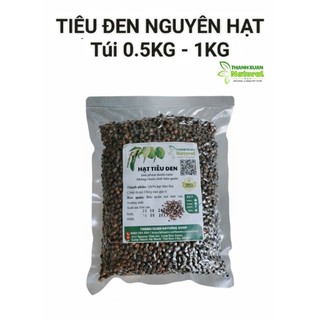 Tiêu đen nguyen hạt gia vị truyền thống túi 500G, 1KG