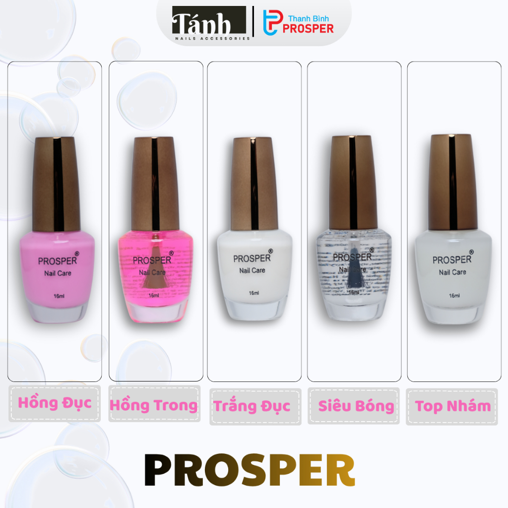 Sơn móng tay Prosper Dưỡng - Top Lì "Nhám"