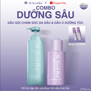  COMBO Dầu gội và Ủ tóc All About Hair giúp dưỡng ẩm sâu cho tóc giảm rụng và mềm mượt hơn 