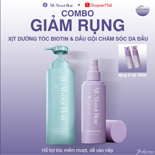  COMBO Dầu gội và Xịt Dưỡng Vegan All About Hair chăm sóc làm sạch da đầu,hỗ trợ nhanh mọc tóc nhanh 