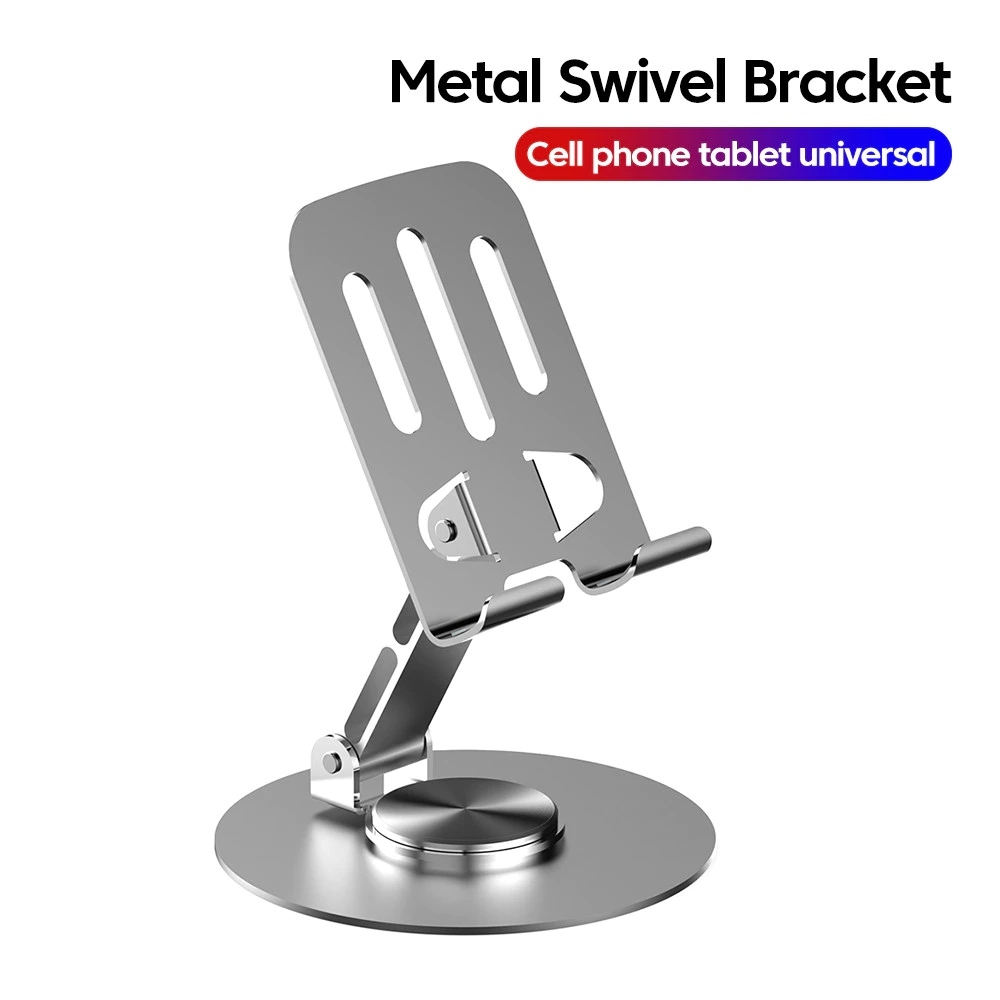 [Top Value]Giá đỡ điện thoại bằng kim loại xoay Xoay và có thể gập lại Giá đỡ điện thoại hợp kim