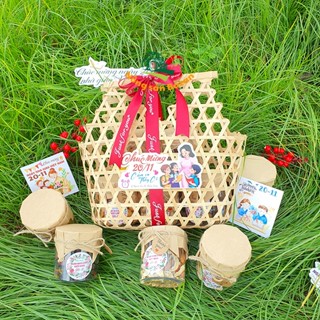  Quà 20 11 sang trọng Quà tặng giáo viên combo quà tặng 5 hũ hạt dinh dưỡng cao cấp giỏ quà tặng thầy cô giáo Tre5 