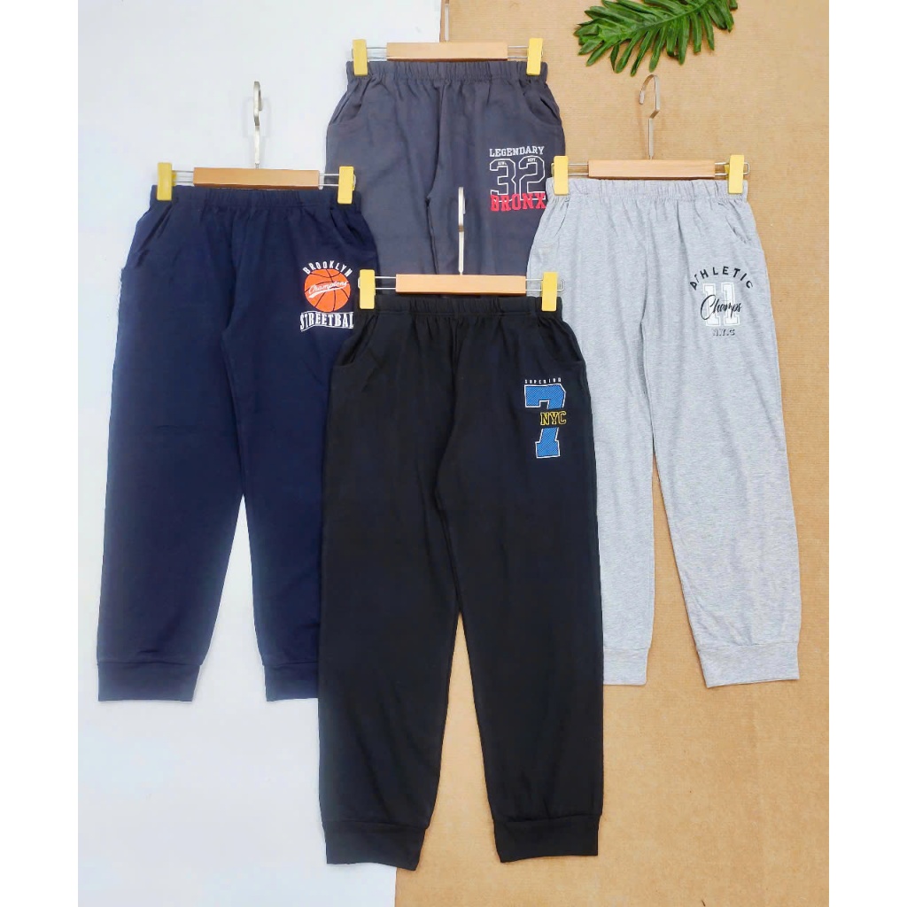 Quần dài cotton bé trai Hozzy size đại 23-50kg, chất 100% cotton mềm mát (G).