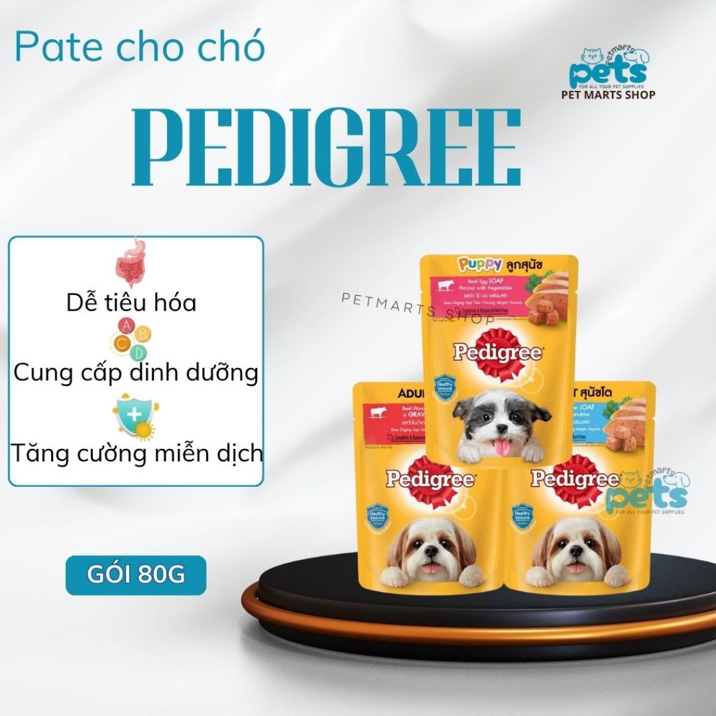 Pate Pedigree dạng sốt Bò Trứng & Rau (Puppy) 80g