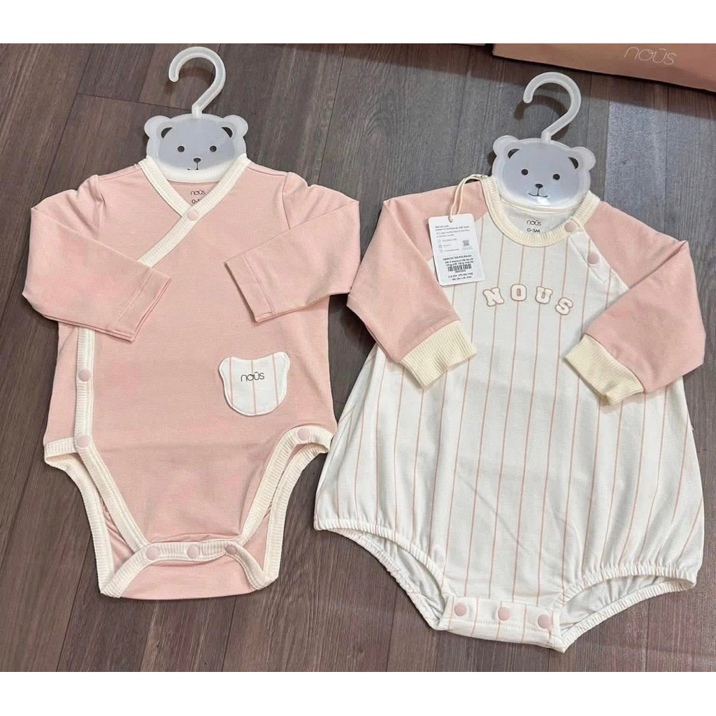 Nous - Set 2 bodysuit dài tay cho bé trai bé gái