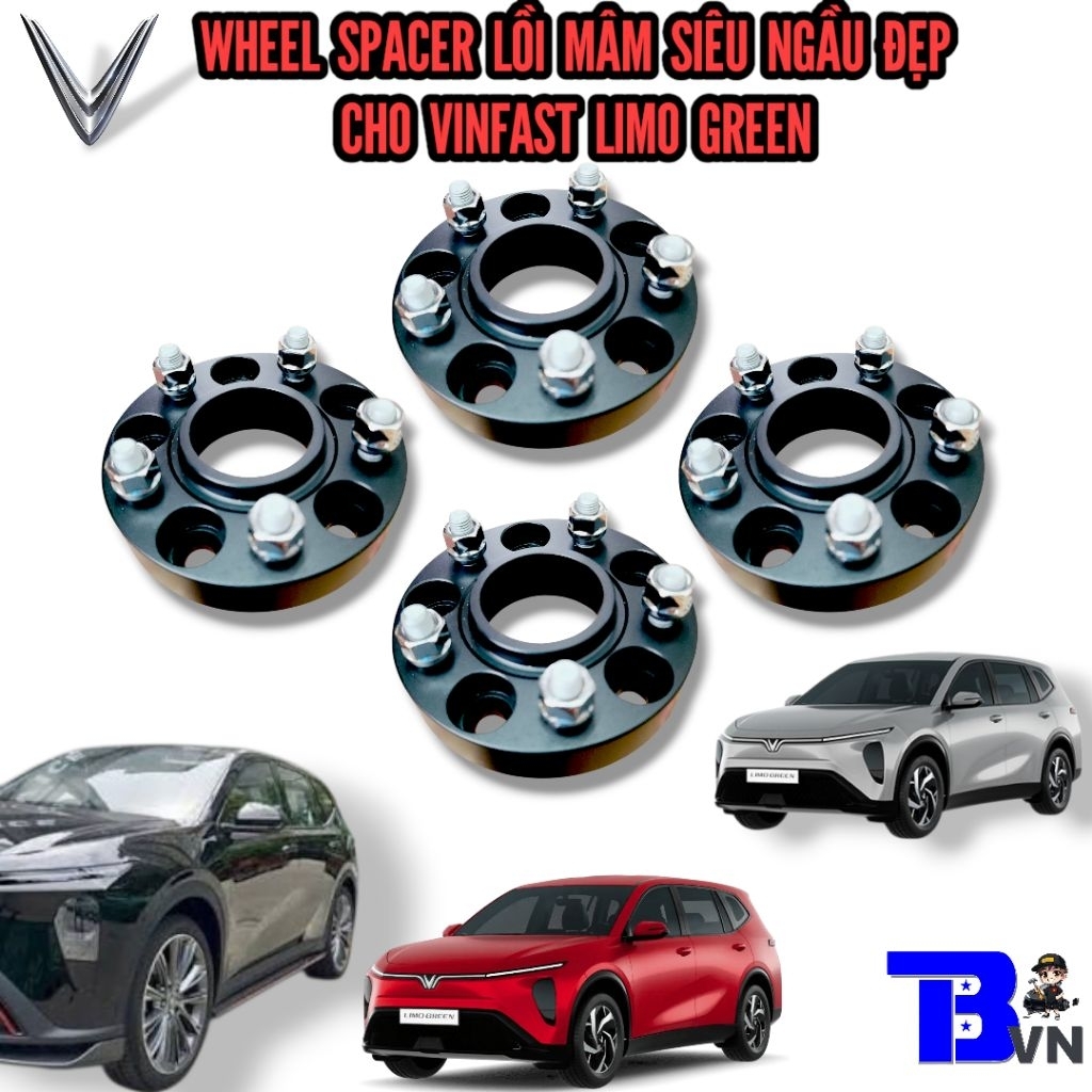 WHEEL SPACER VINFAST LIMO GREEN NGẦU CHIẾN LÀM ĐẸP CHO XE