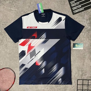  Áo Yonex Cầu Lông Nam Nữ Xanh Than Áo Thể Thao In Chuyển Nhiệt Liệu Vải Mè Kim Thoáng Mát 