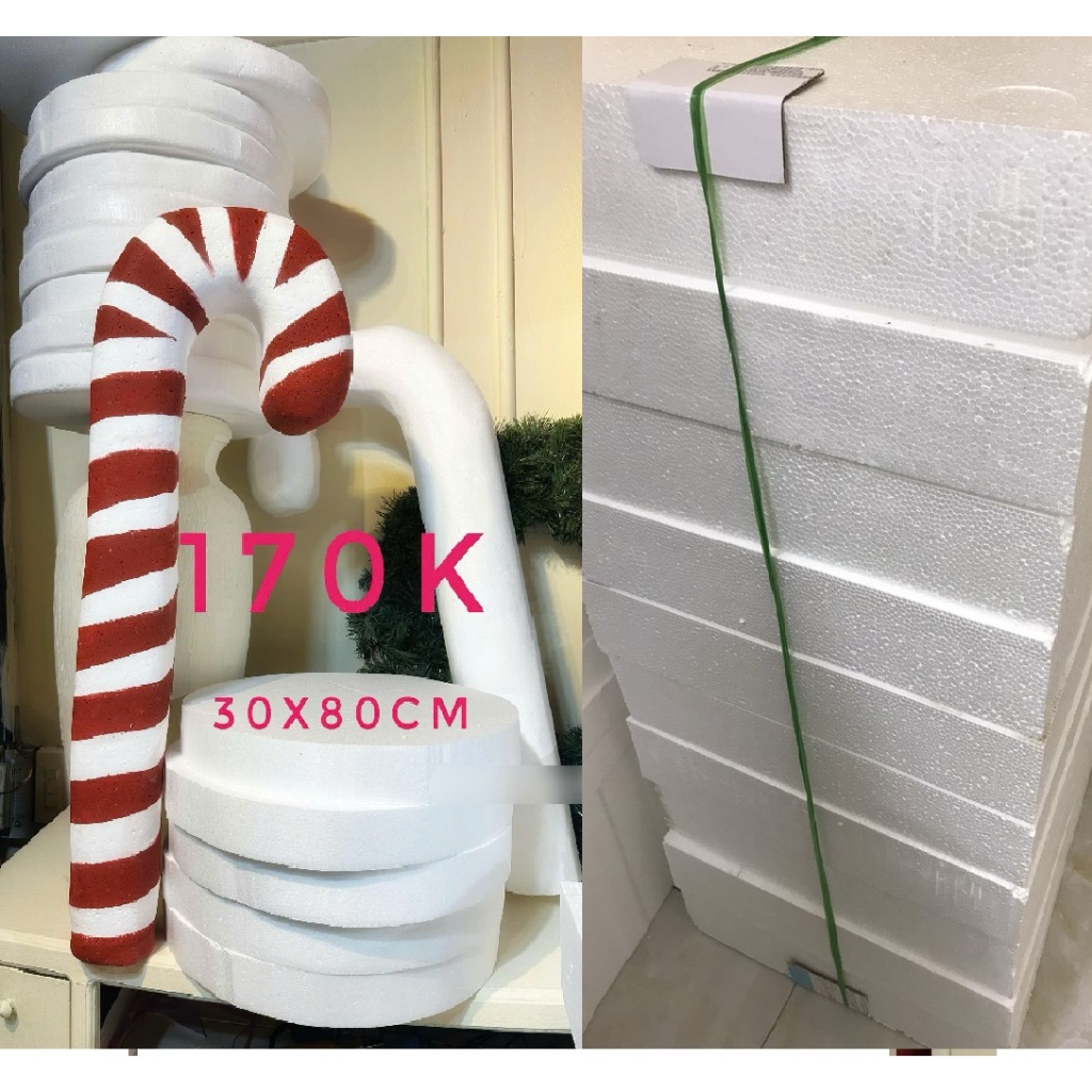 xốp cứng decor trang trí noel, phôi xốp trắng handmade