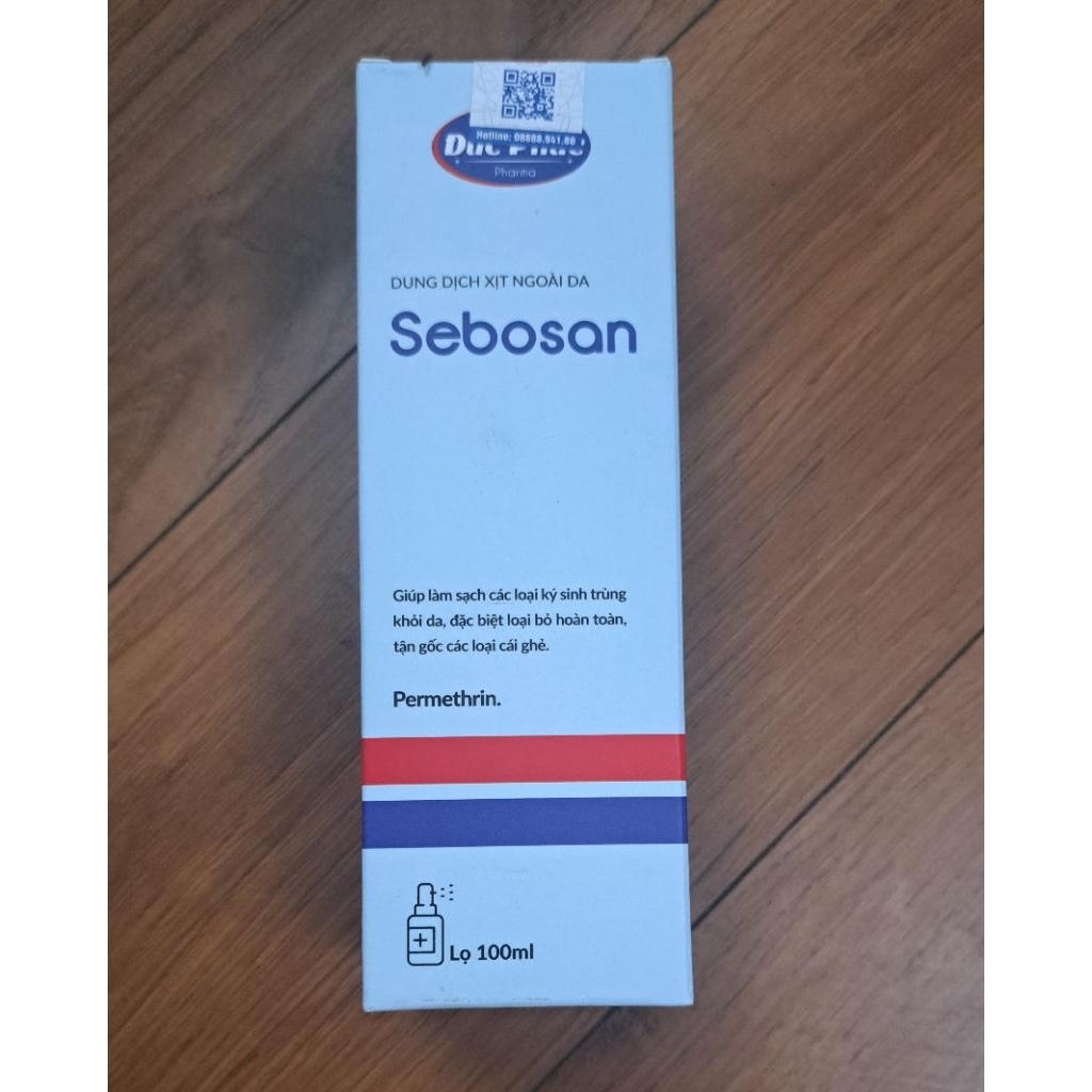 (permethrim 5%) Sebosan xịt ghẻ và các loại ký sinh trùng 100ml