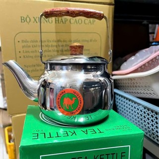 ẤM ĐUN NƯỚC INOX PHA TRÀ TAY CẦM CHỐNG NÓNG , Ấm pha Trà inox Lạc Đà