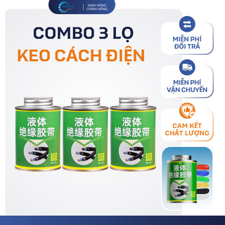 Combo 3 lọ băng keo cách điện dạng lỏng, keo điện chống nước, keo bôi cách điện chống oxi hóa