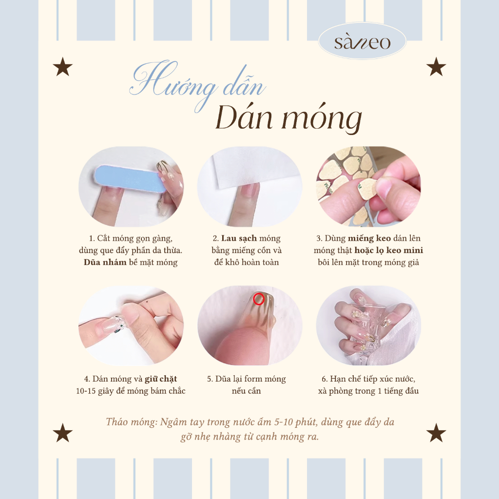 Nailbox chấm bi mắt mèo SÀNEO Nailbox - Móng giả form ngắn màu nâu mocha sang chảnh MM01 | BigBuy360 - bigbuy360.vn