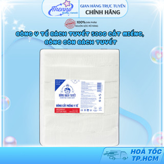Bông Y Tế Bạch Tuyết 500g Cắt Miếng, Bông Gòn Bạch Tuyết