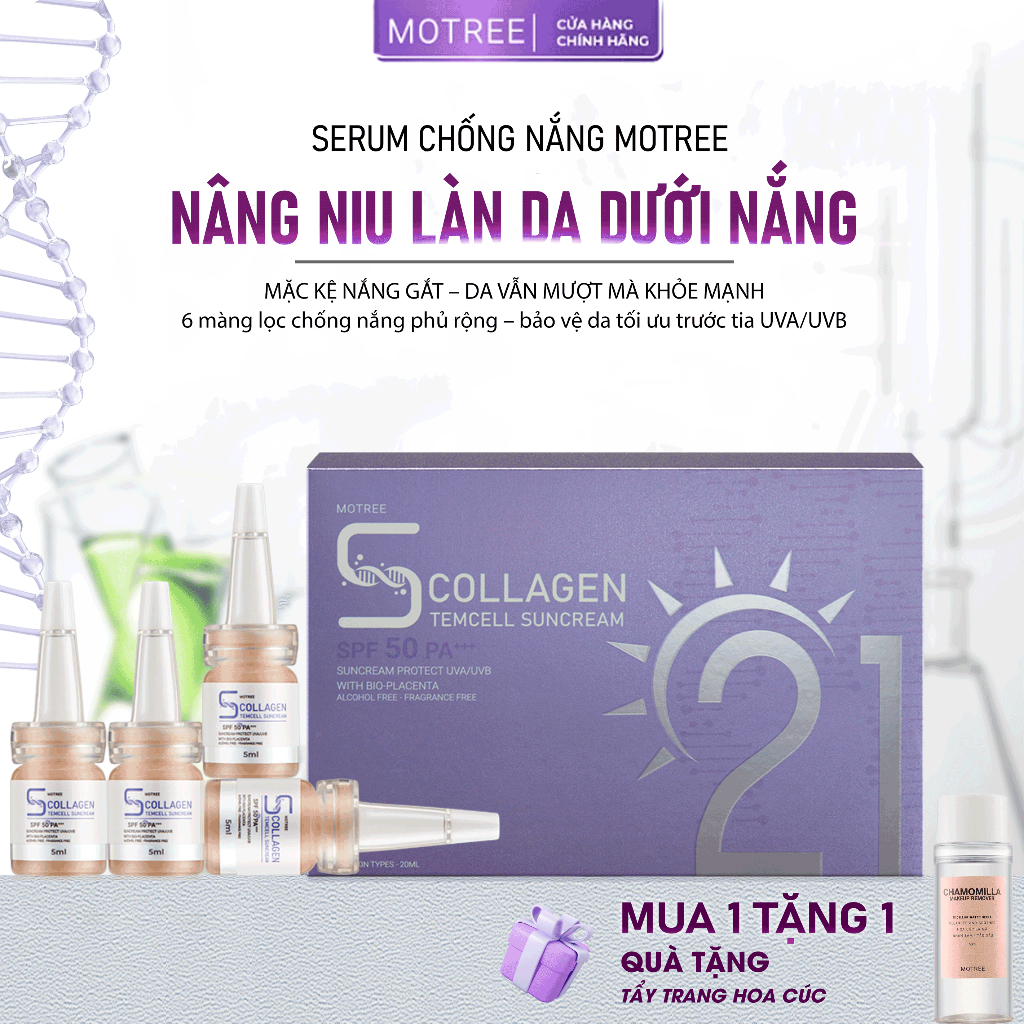 1 HỘP SERUM CHỐNG NẮNG NÂNG TONE SÁNG DA  (20ML) + 1 TẨY TRANG
