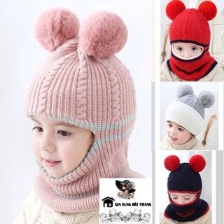  Mũ Len  Ninja Cho Bé 1-5 Tuổi  Trùm Kín Mặt và Cổ Lót Nỉ Mềm Mịn Giữ Nhiệt Siêu Ấm  T324GDBT  