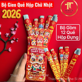  Hot 2026 Bộ Lì Xì Gieo Quẻ Cực Hót Mẫu mới nhất 1 hộp có 12 Quẻ 