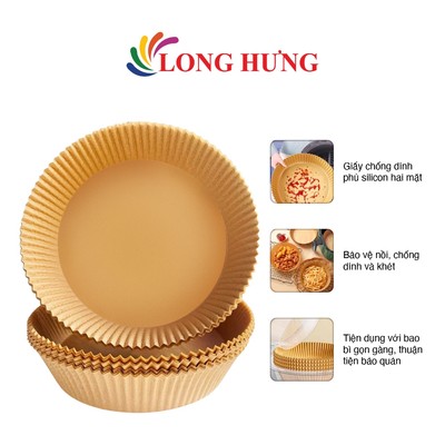 Miếng giấy lót chống dính nồi chiên không dầu BONBOX BKE40801 (50 miếng) - Hàng chính hãng