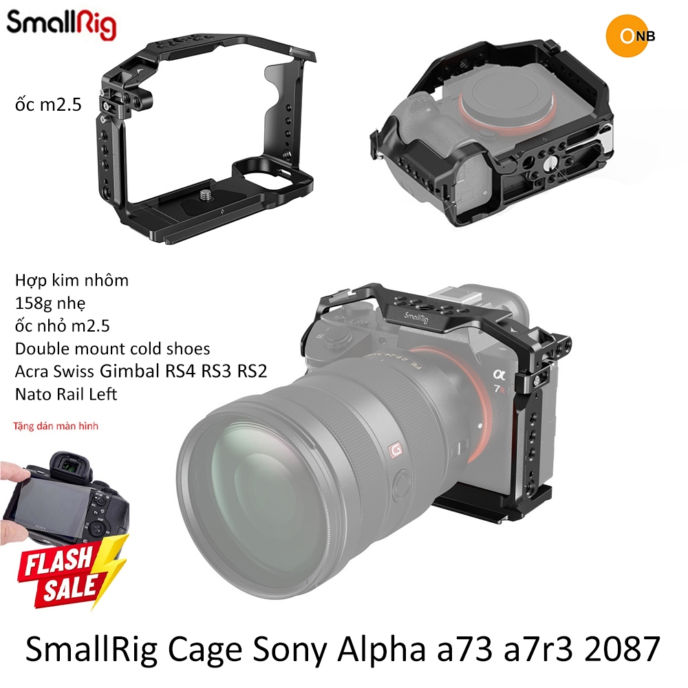 SmallRig Cage Khung bảo vệ Sony Alpha a73 a7r3 2087d mới 2025