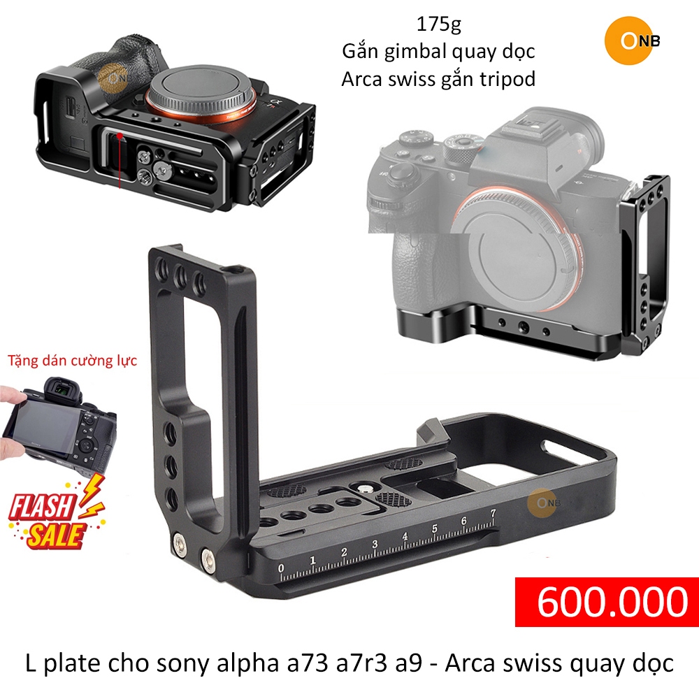 L plate cho Sony Alpha a7iii a73 a7r3 gắn gimbal quay dọc 2025