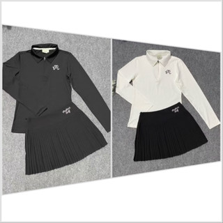  Sét thể thao nữ áo dài tay và chân váy xếp ly phom xinh lắm ak phù hợp chơi golf tennis pickleball đi chơi đều đẹp 