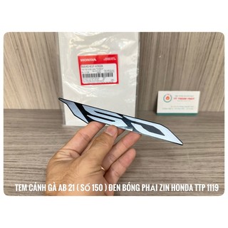 Tem cánh bửng AB 2021 ( Số 150 ) Đen Bóng Phải ( miếng ) 86640K1FV30ZA